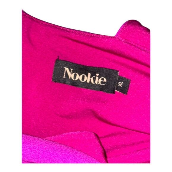 NOOKIE X REVOLVE fuschia pink One length sleeveless square neckline dress sz xl - Picture 6 of 7